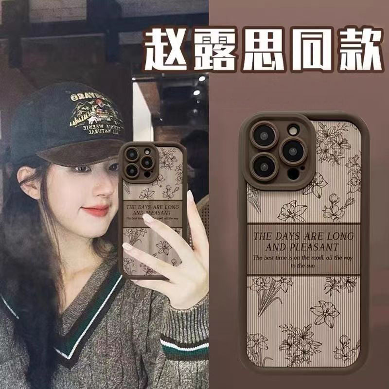 Camellia Flower Full-Body Silicone Phone Case