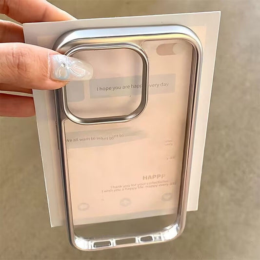 Luxury Electroplated Silver Phone Case