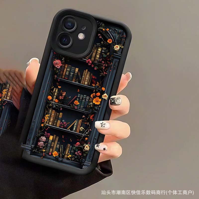 Vintage Floral Bookshelf Design Phone Case