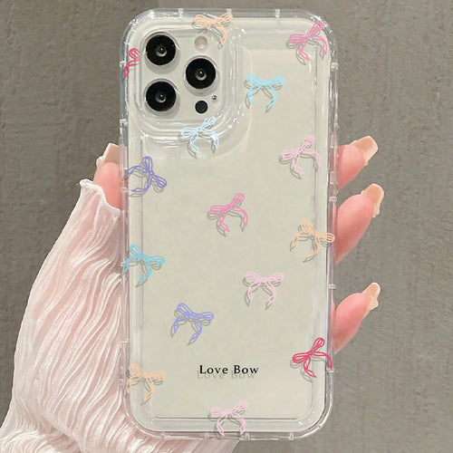 All-Over Bowknot Pattern Clear TPU Phone Case