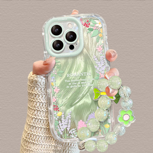 Tie-Dye Floral Chain Korean Style Phone Case
